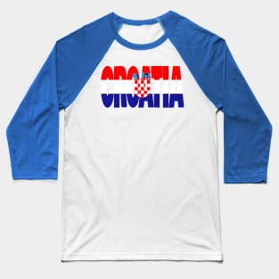 Croatia flag stencil Baseball T-Shirt